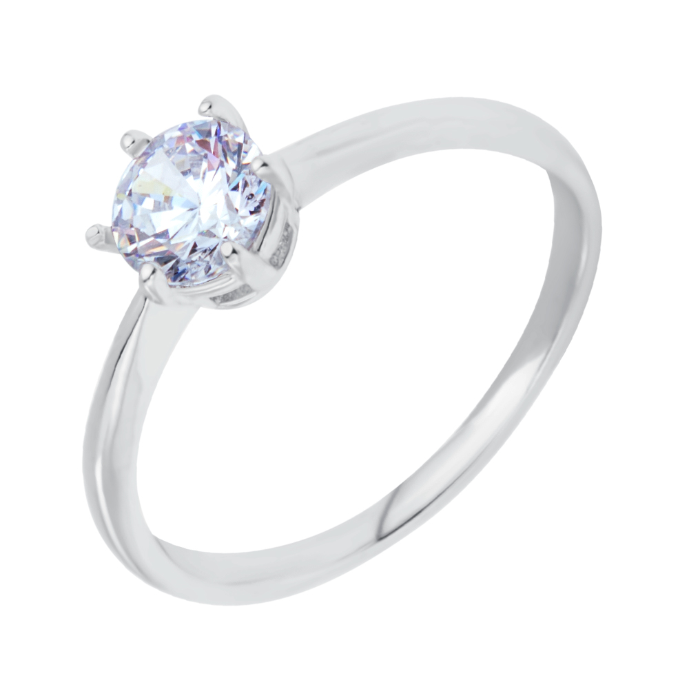 

Серебряное кольцо с фианитом 000116368 18.5 размера