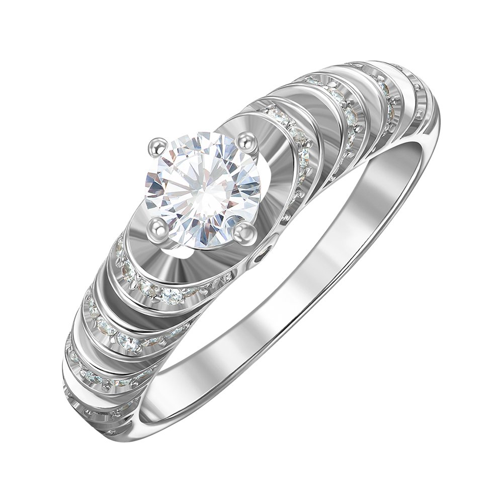 

Серебряное кольцо с фианитами 000152406 17 размера