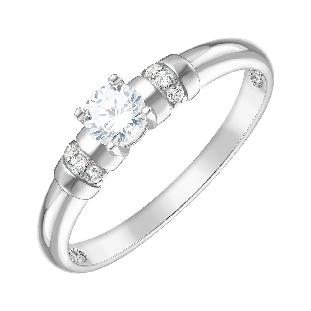 

Серебряное кольцо с фианитами 000149282 18.5 размера