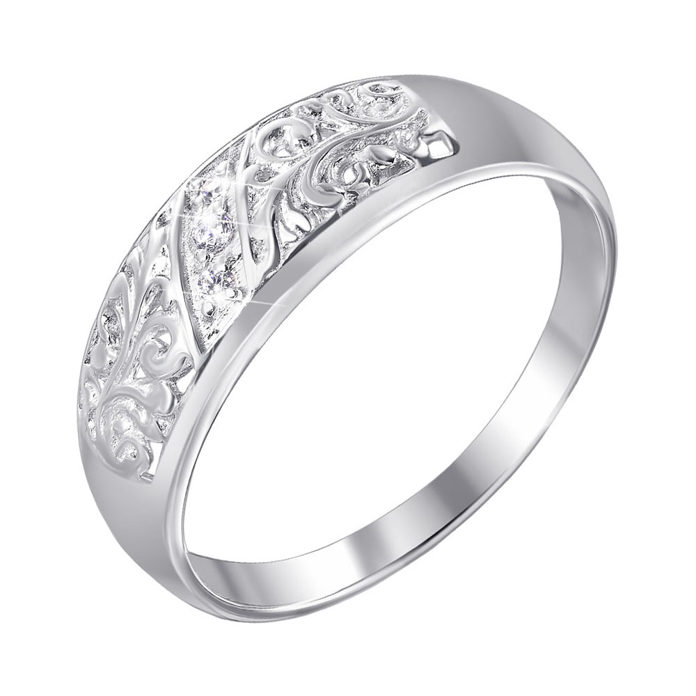 

Серебряное кольцо с цирконием 000140462 20.5 размера