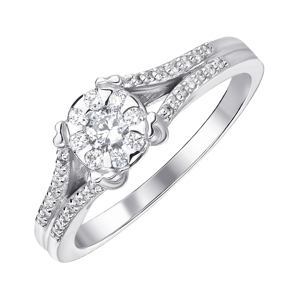 

Кольцо из белого золота с бриллиантами 000141502 17 размера