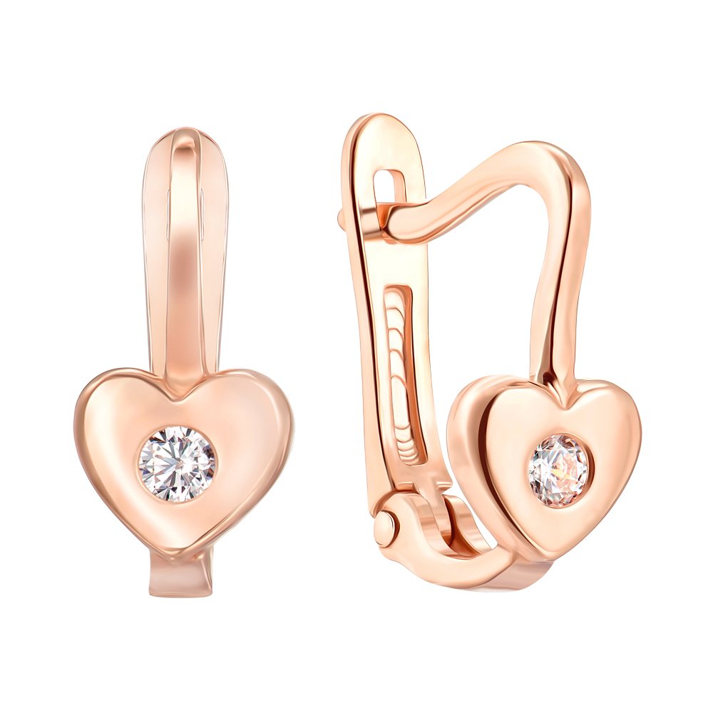 

Серьги из красного золота с фианитами 000152236