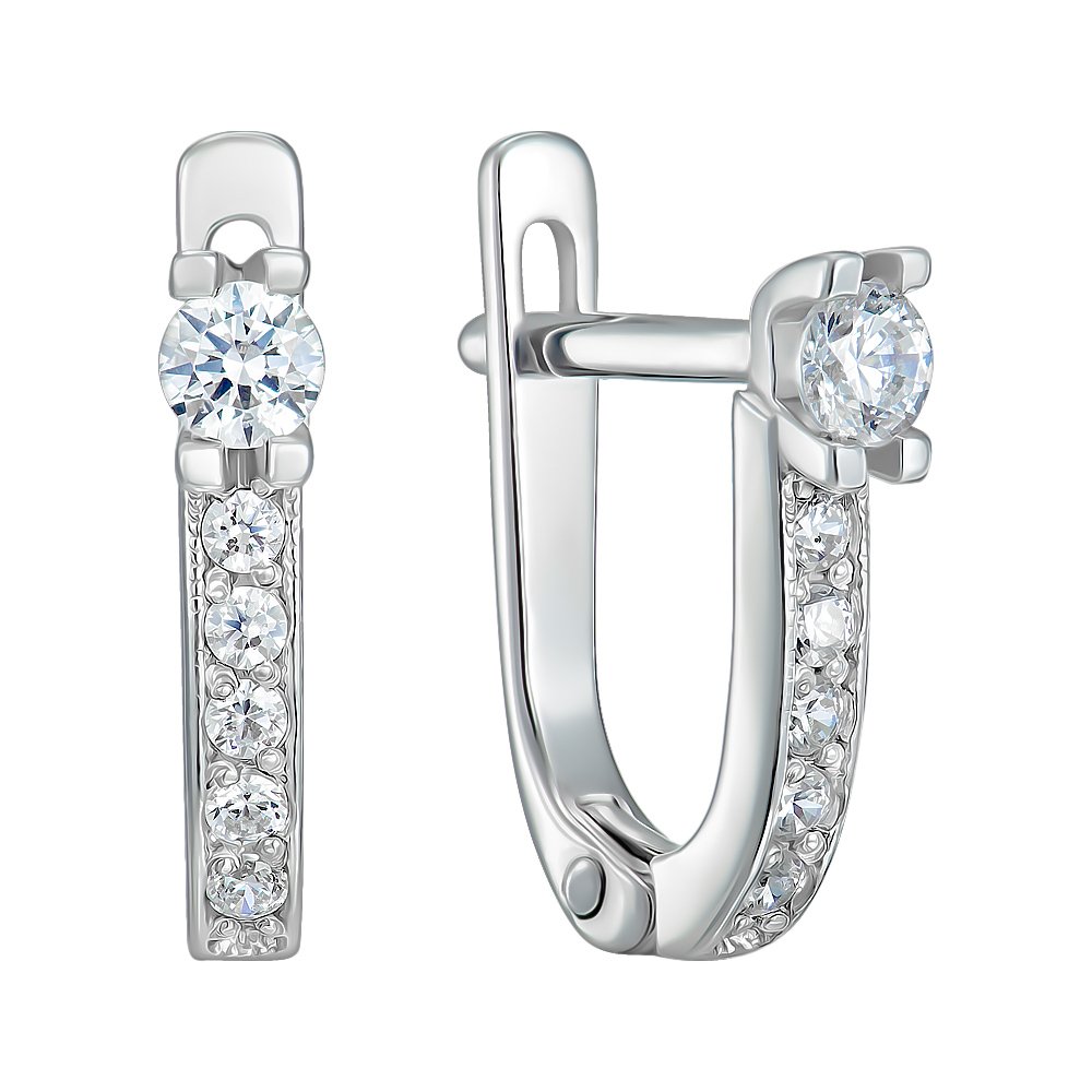 

Серебряные серьги с фианитами S Zirconia 000150377