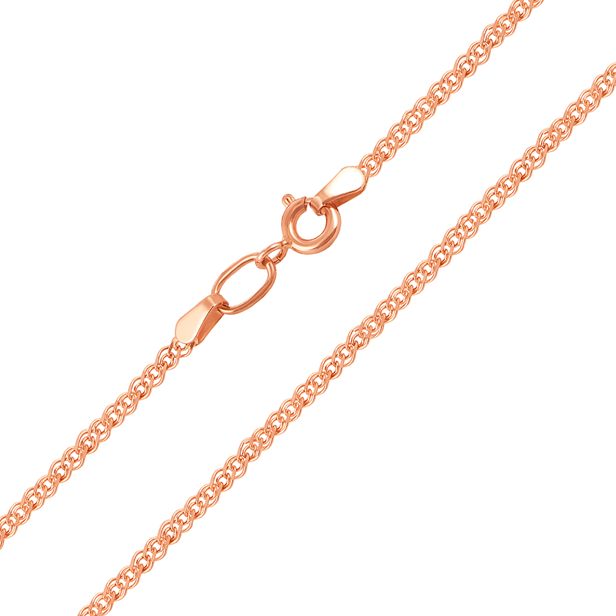 

Цепочка из красного золота в плетении нонна c алмазной гранью, 2,5мм 000000355 50 размера