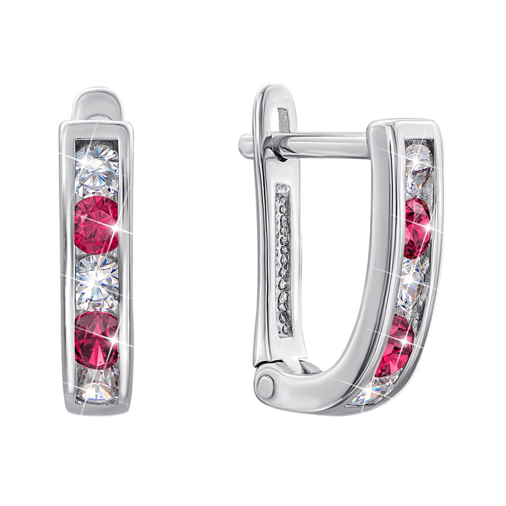 

Серебряные серьги с фианитами 000124802