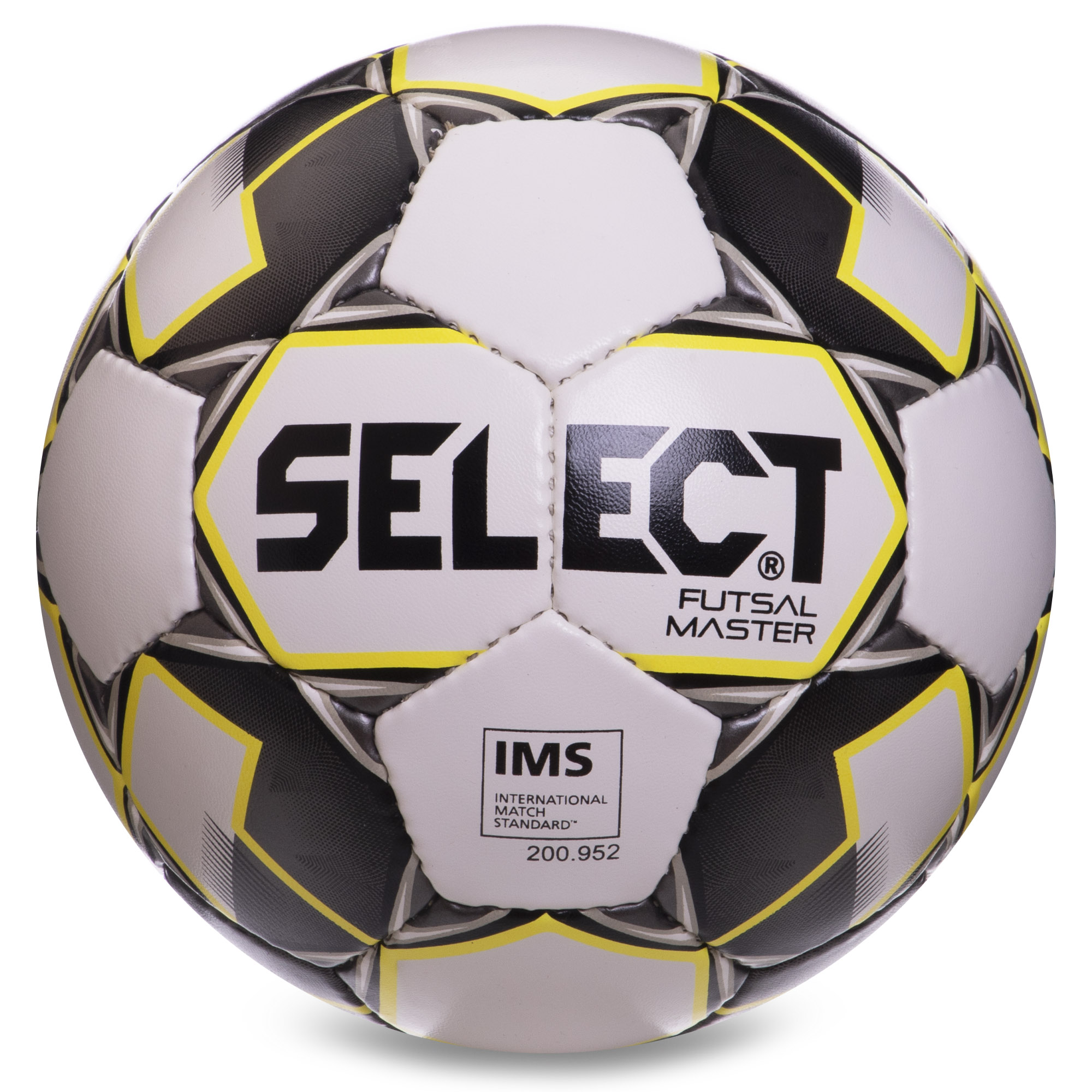 

Мяч для футзала SELECT FUTSAL MASTER IMS №4 белый-черный-желтый