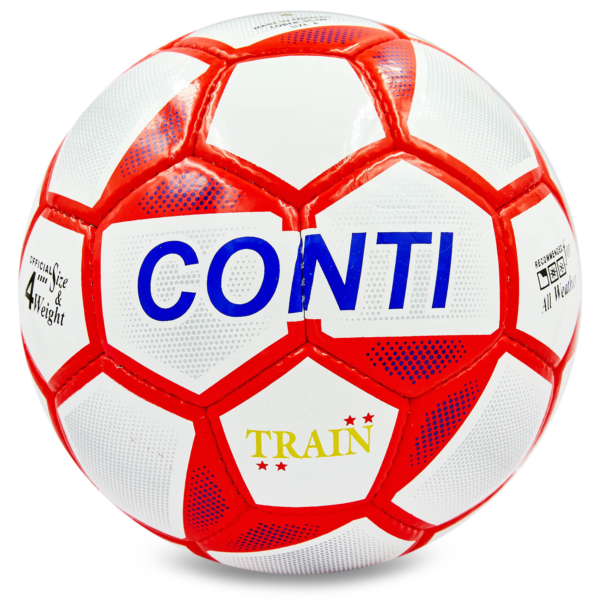

Мяч футбольный CONTI BALLONSTAR EC-08 №4 PU белый-красный