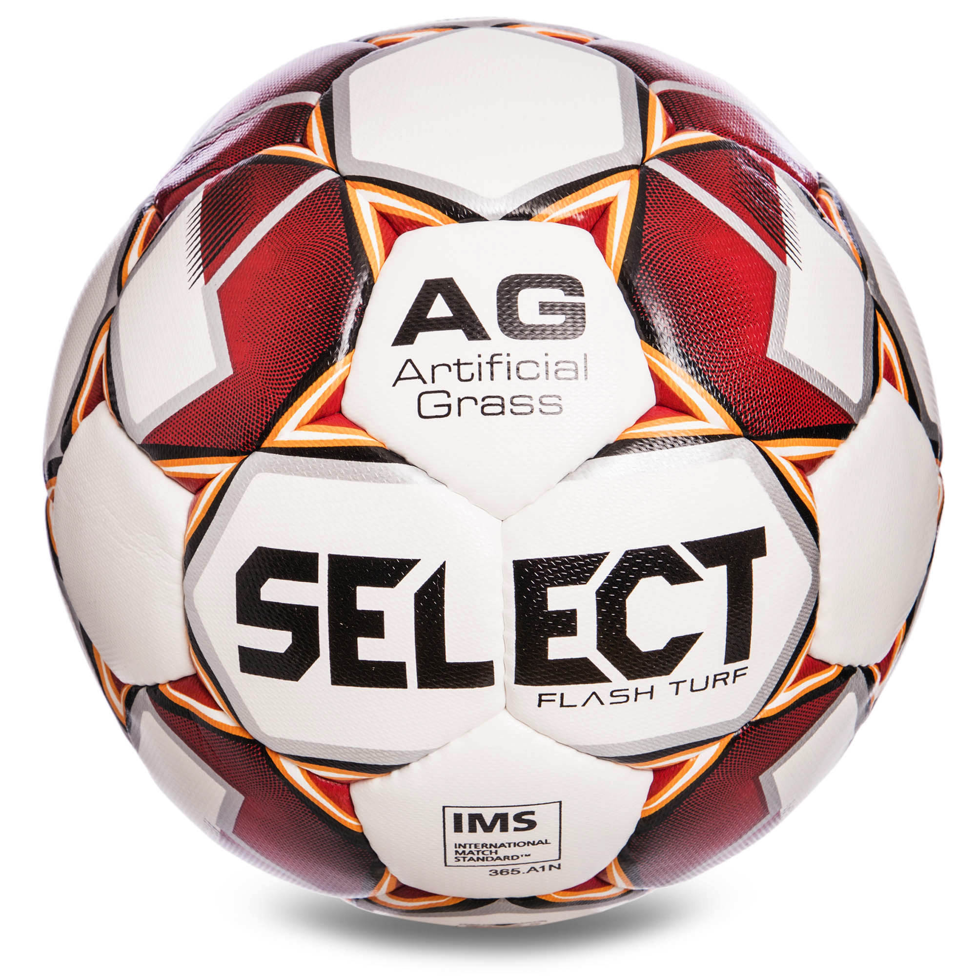 

Мяч футбольный SELECT FLASH TURF IMS №5 белый-красный