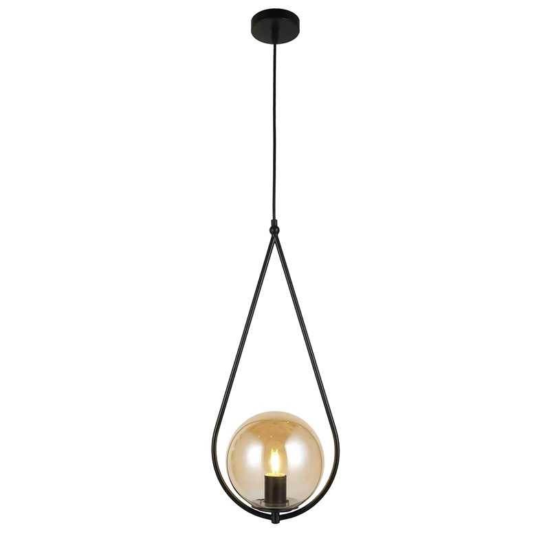 

Люстра подвесная Light House LS-17188-1 BK+BR черный + янтарный