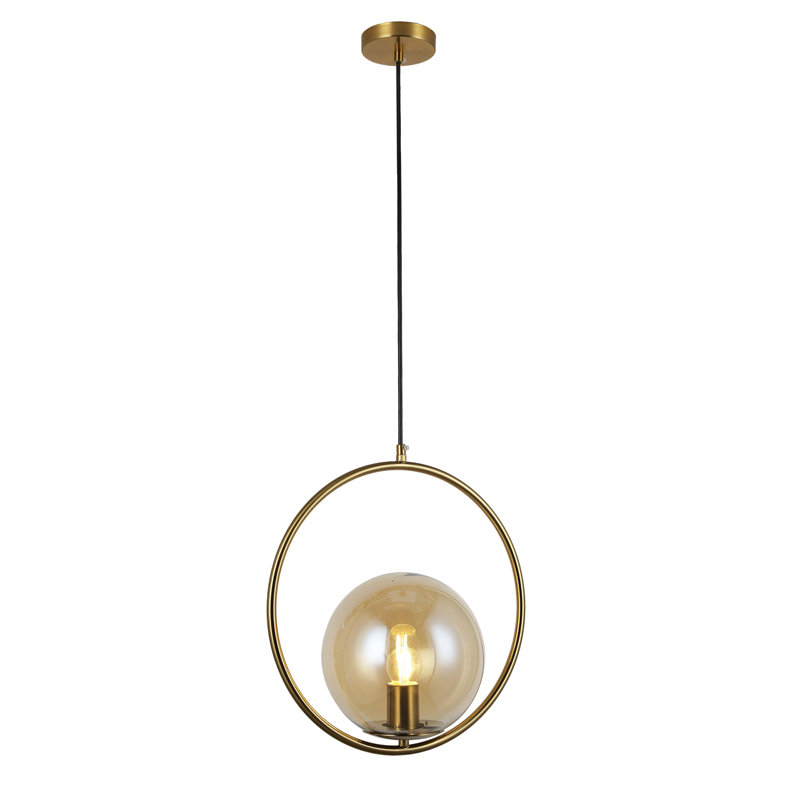 

Люстра подвесная Light House LS-17187-1 BRZ+BR бронза + янтарный