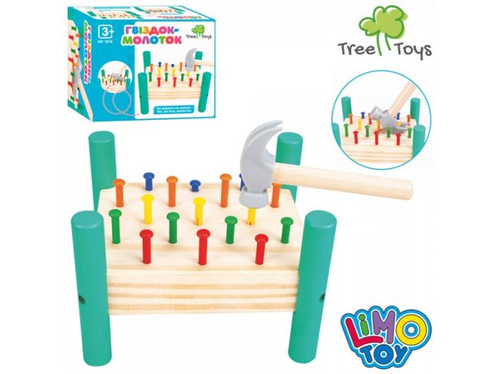 

Деревянная игрушка Гвоздочек-молоточек, Limo Toy