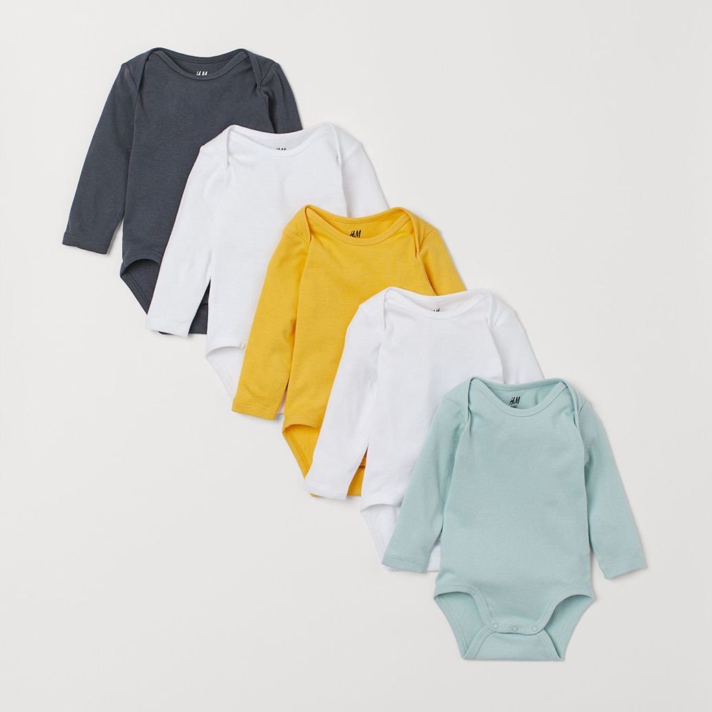 

Боди H&M 533261b50 86 см 5 шт Белое