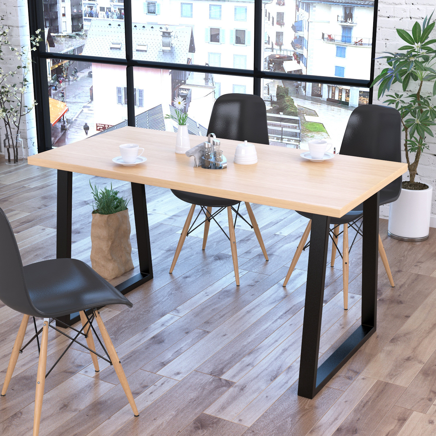 

Стол обеденный Титан Loft Design Дуб Борас