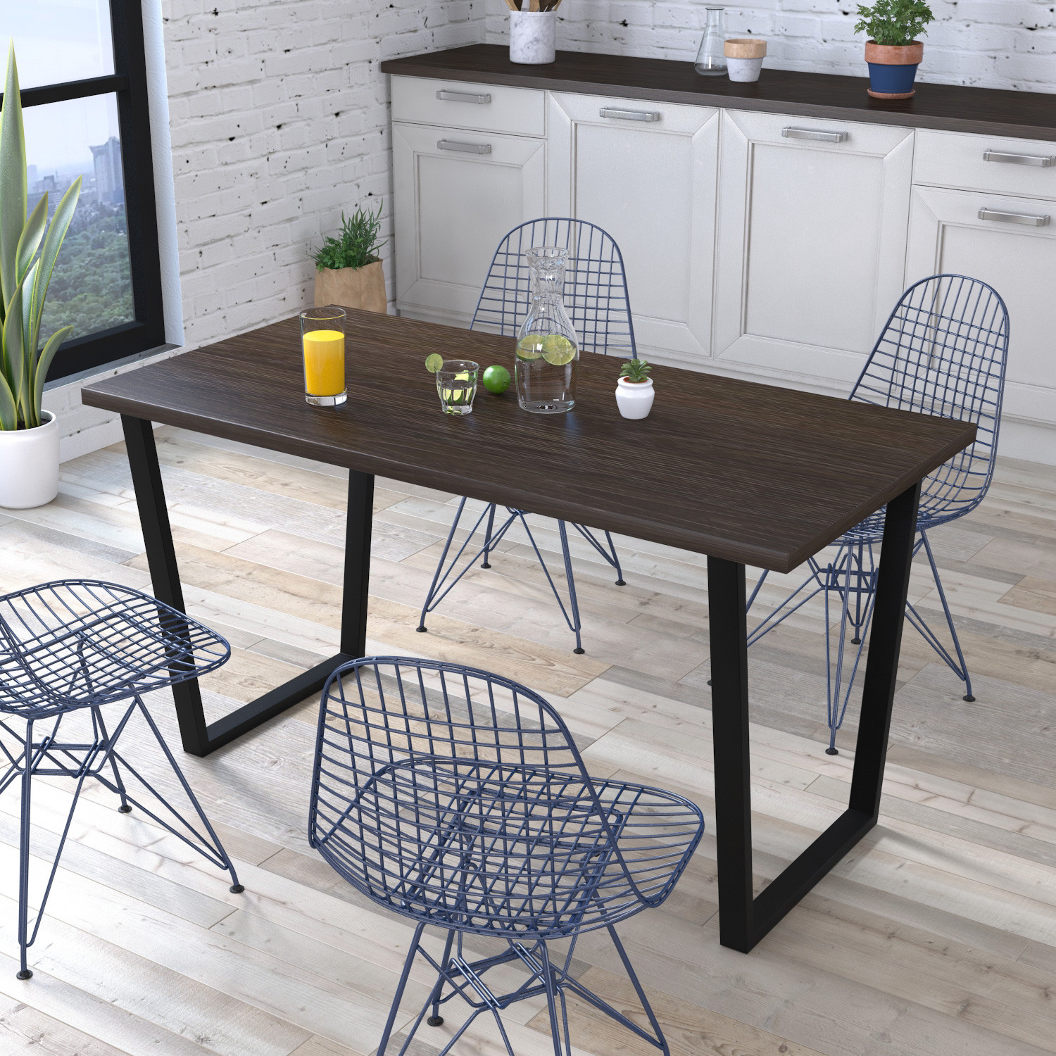 

Стол обеденный Трапеция Loft Design Венге Корсика