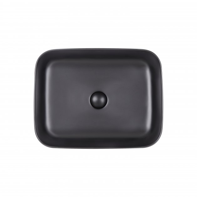 

Раковина-чаша Qtap Tern 500x390x140 Matt black с донным клапаном QT172195MBMB