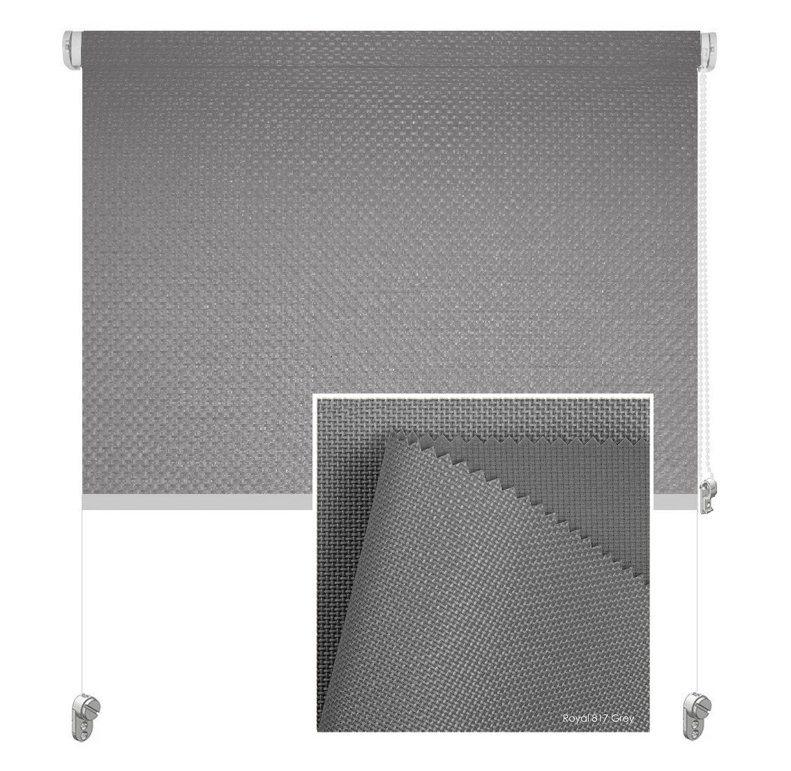 

Тканевая роллета ROLGROUP Mini Set Royal 125x160 серый