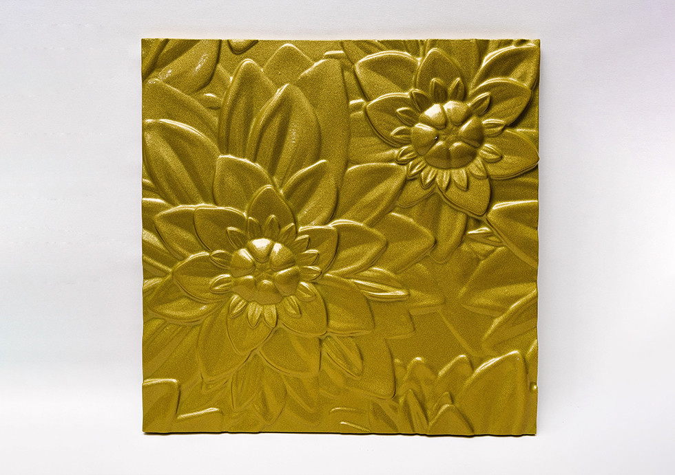 

Гипсовые 3D панели "Verdi Premium" Golden 500*500*25 мм