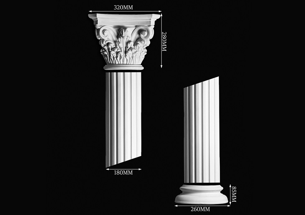 

Капитель гипсовая "КП2" 330*240 мм
