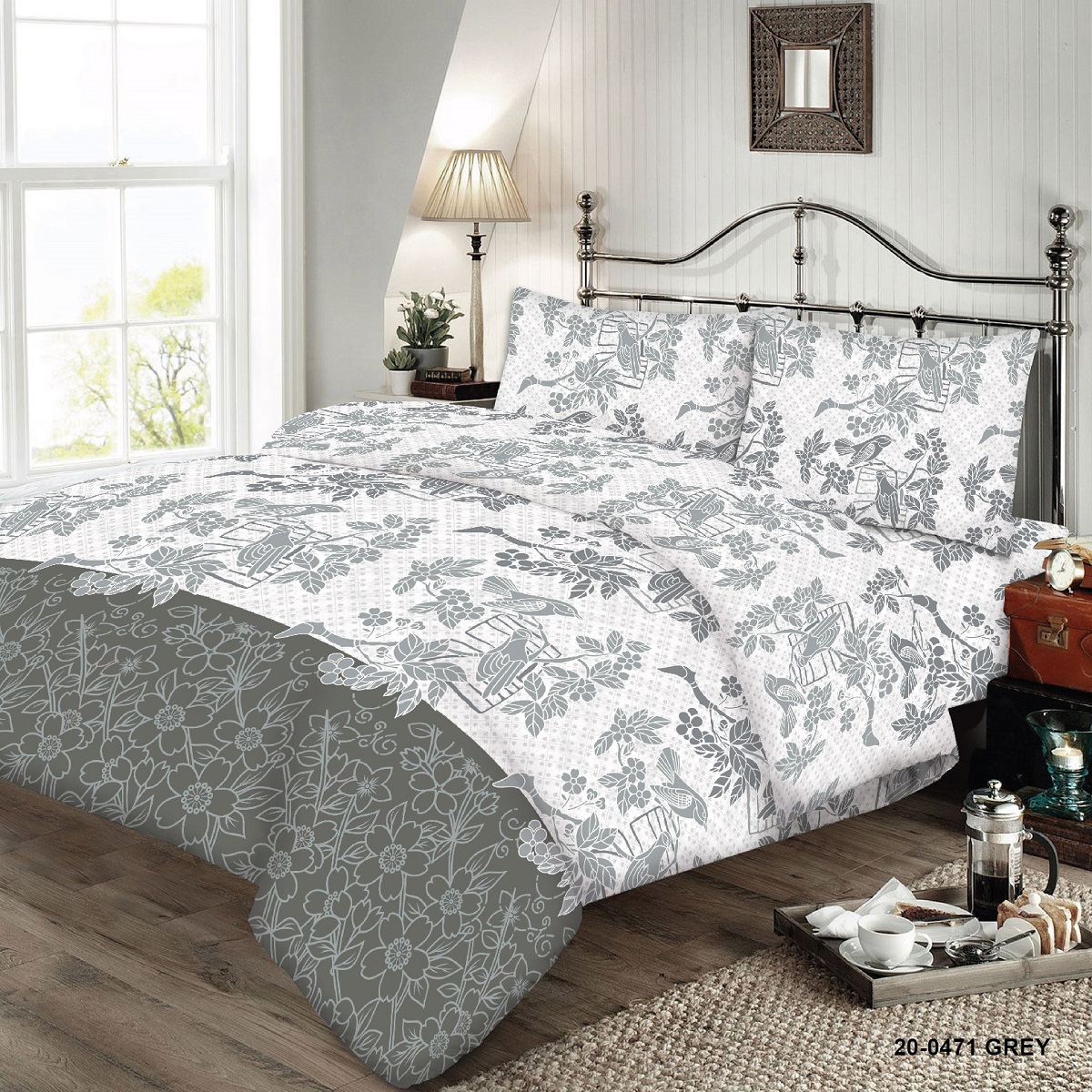 

Постельное белье Zastelli 20-0471 Grey бязь Gold евро 200х220