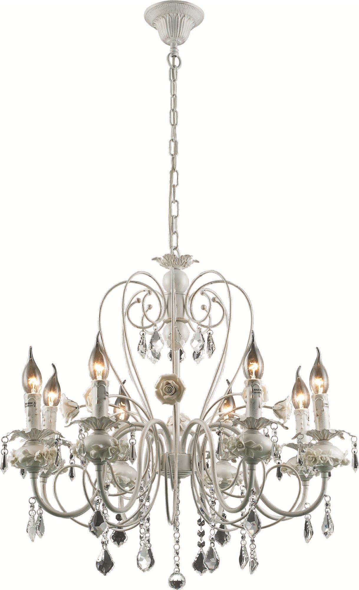 

Люстра Altalusse INL-6105P-08 White and Gold E14 8x40 Вт