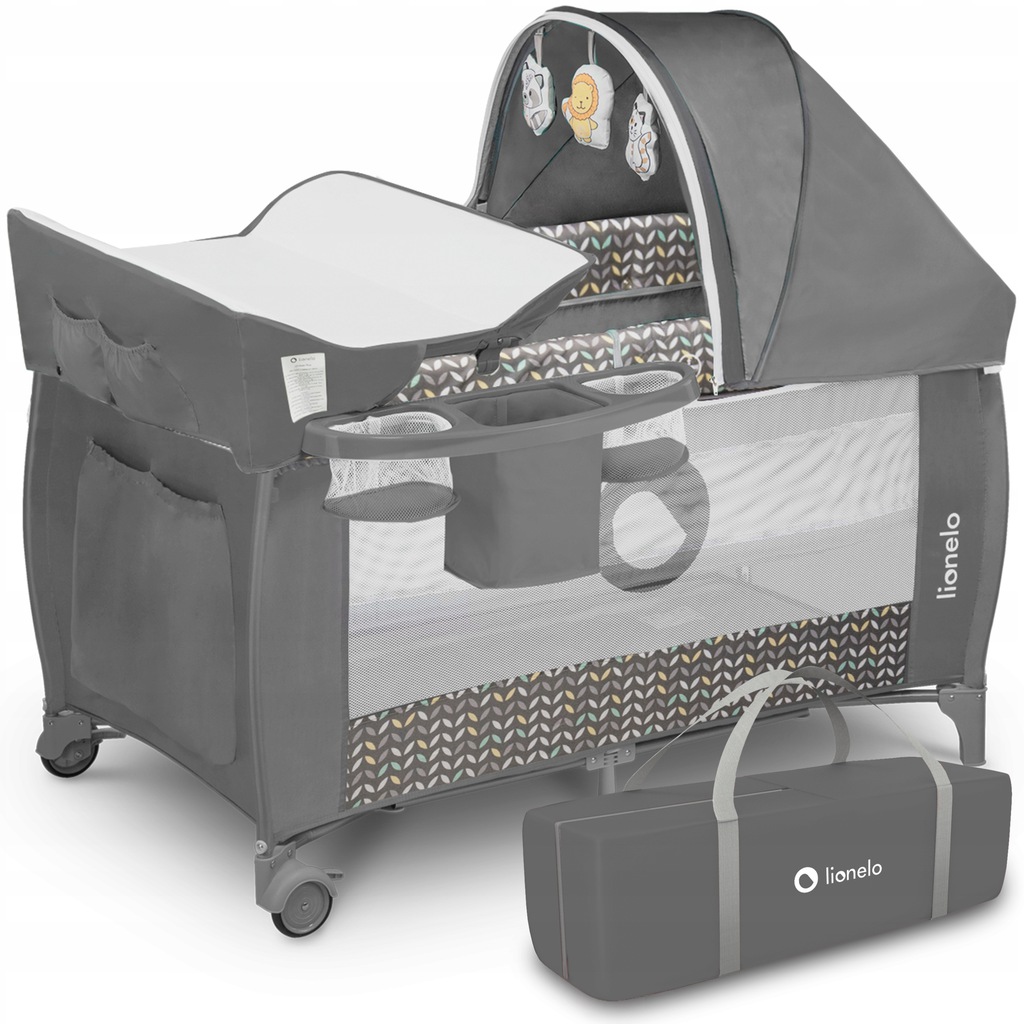 

Кроватка-манеж Lionelo SVEN PLUS GREY SCANDI