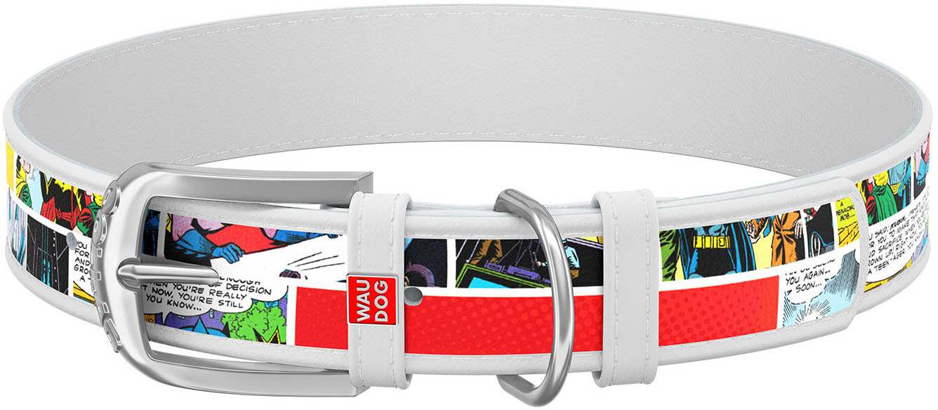 

Ошейник для собак кожаный Collar WAUDOG Design с QR паспортом, рисунок "Бэтмен1", M, Ш 20 мм, Дл 29-38 см (0020-1003-15)