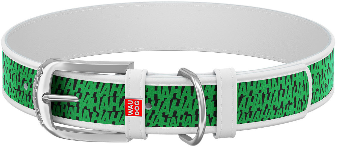 

Ошейник для собак кожаный Collar WAUDOG Design с QR паспортом, рисунок "Джокер", M, Ш 20 мм, Дл 29-38 см (0020-1001-15)