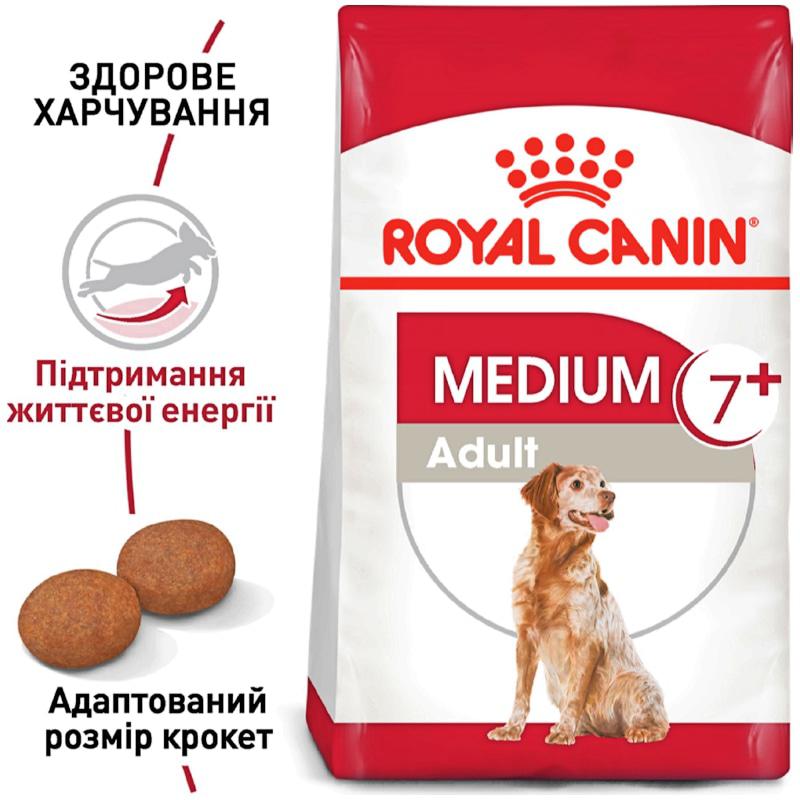 

Сухой корм для взрослых собак Royal Canin Medium Adult 7+ 15 кг (3182550402286)