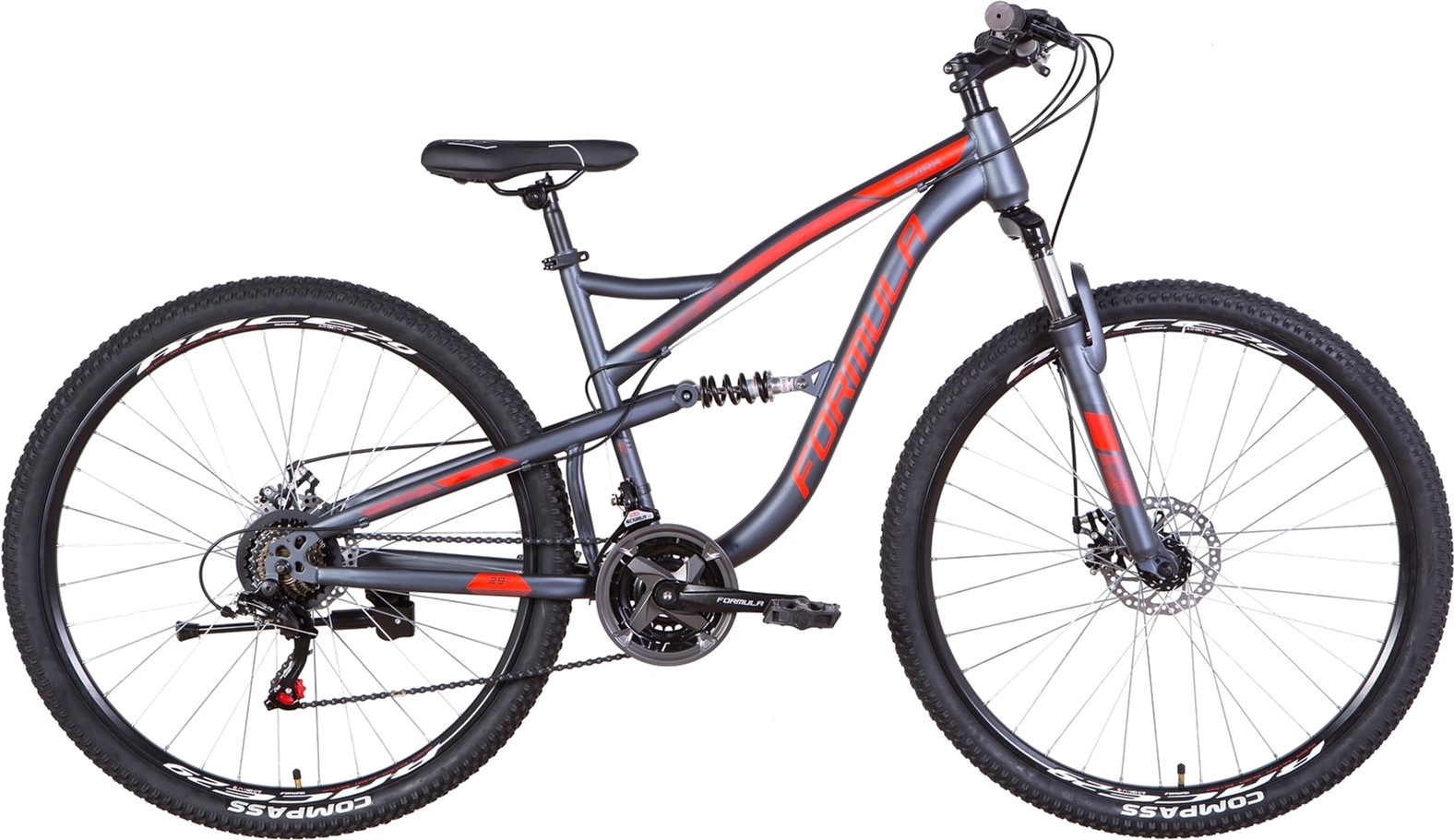 

Велосипед Formula Spark AM2 DD 29" 18" 2022 Серо-красный (м) (OPS-FR-29-237)