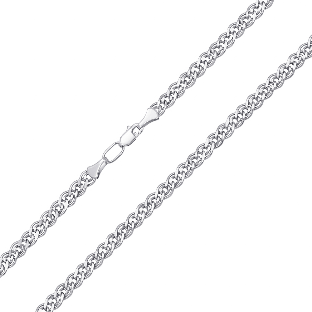 

Серебряная цепочка в объемном плетении нонна 000127922 50 размера