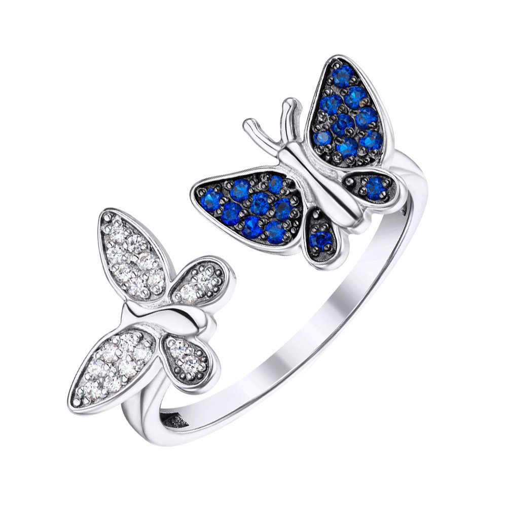 

Серебряное кольцо с фианитами 000151326 18.5 размера