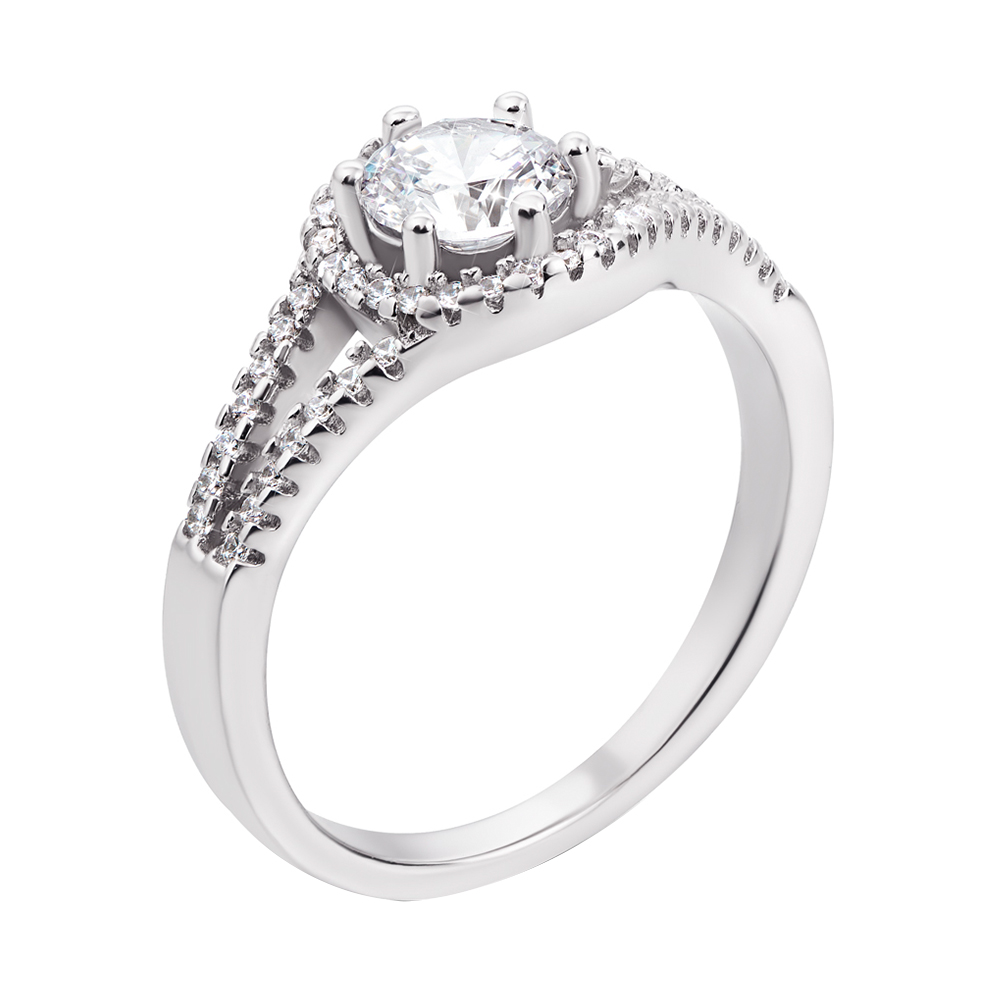 

Серебряное кольцо с фианитами 000122626 17 размера
