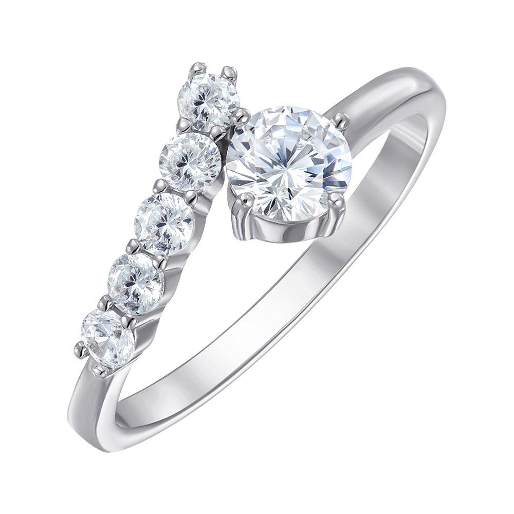 

Серебряное кольцо с фианитами 000151948 17.5 размера