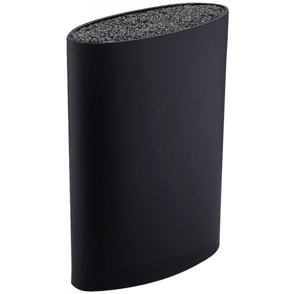 

Колода для кухонных ножей и аксессуаров Bergner Oval 15.6х6.6х22см, черная
