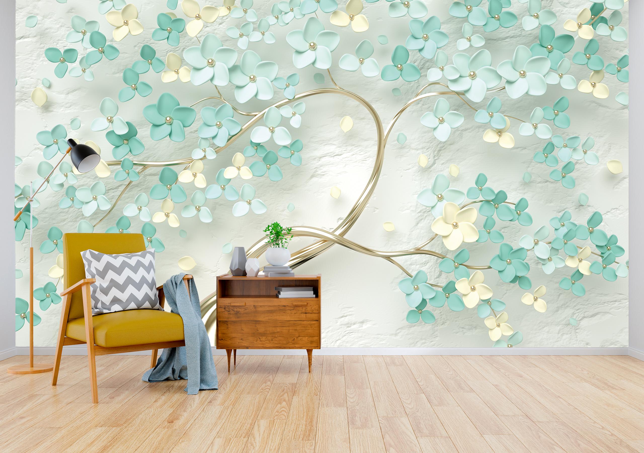 

Виниловые Фотообои Walldeco Цветочное дерево 380x250 Волокно