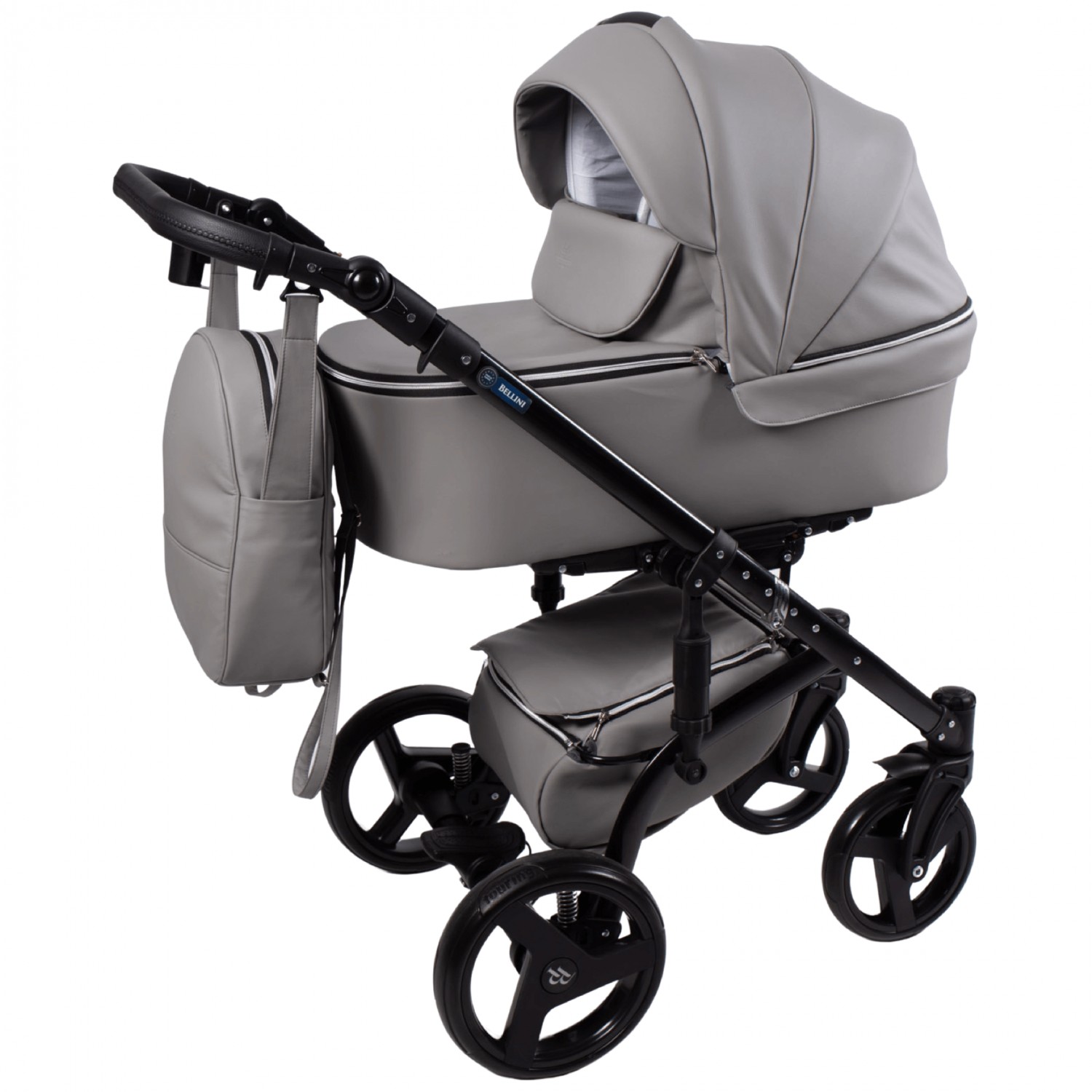 

Універсальна коляска 2 в 1 Baby Pram Almondo Еко-шкіра (Сірий)