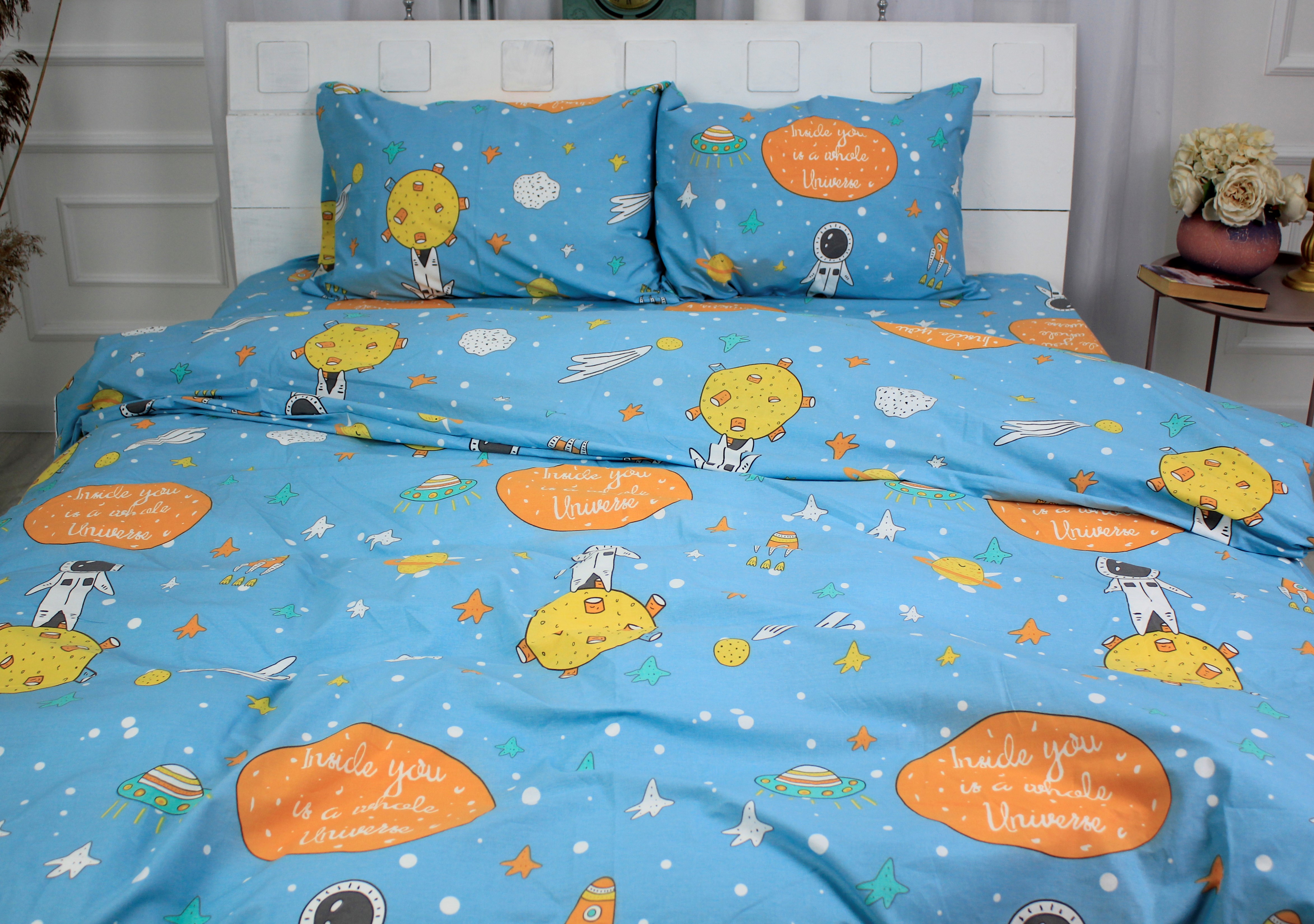 

Комплект постельного белья MirSon Бязь Ranforce Elite 17-0426 Little astronaut Семейный (2 x 143x210)