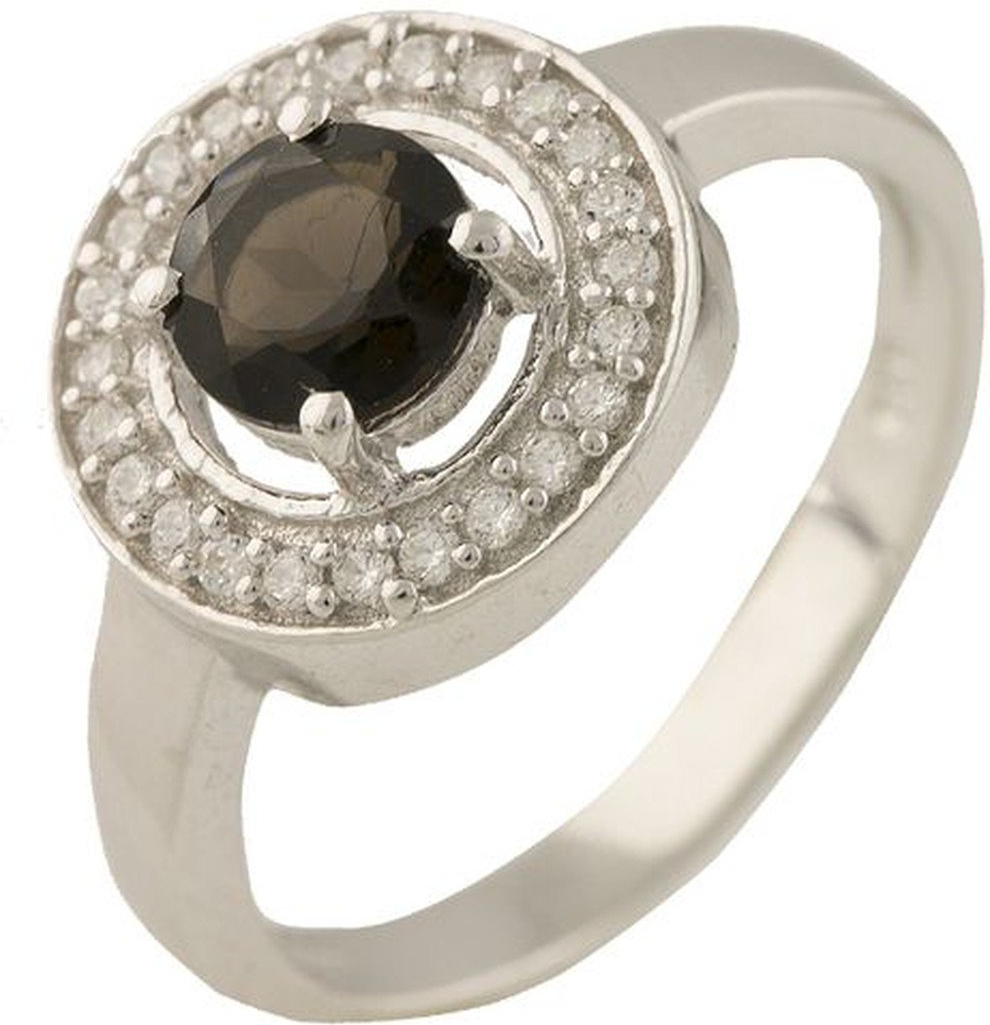 

Серебряное кольцо SilverBreeze с натуральным раухтопазом димчатим кварцем 1232484 16.5 размер, 16.5 размер