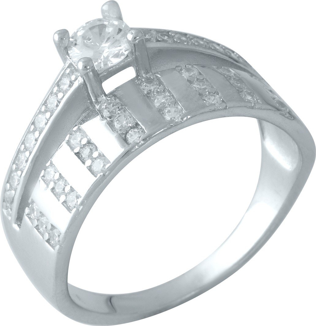 

Серебряное кольцо SilverBreeze с фианитами 0828459 17.5 размер, 17.5 размер