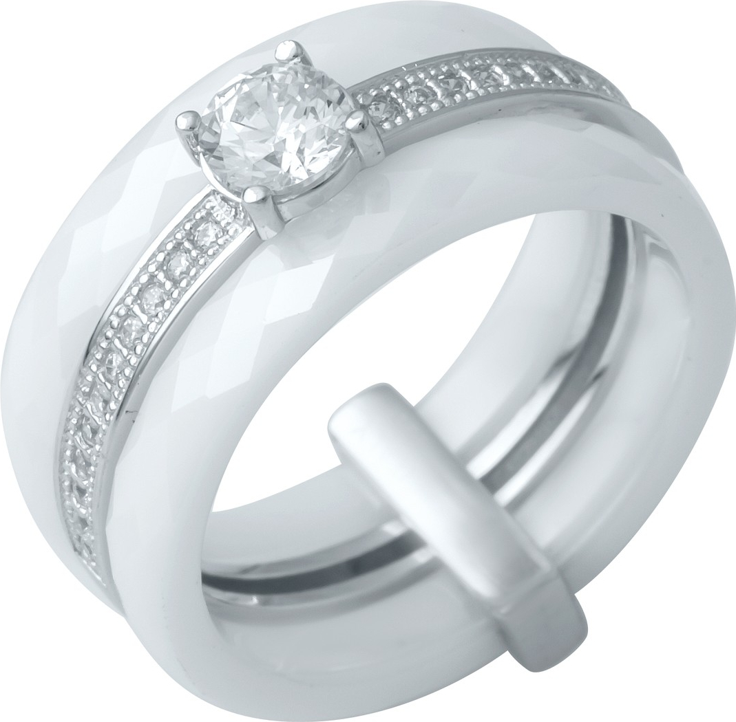 

Серебряное кольцо SilverBreeze с керамикой 0481630 17 размер, 17 размер