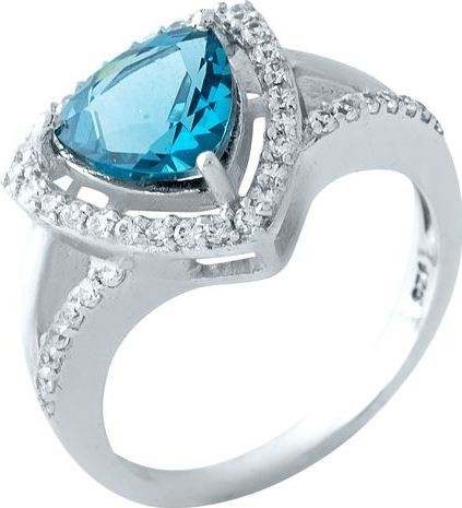 

Серебряное кольцо SilverBreeze с натуральным топазом Лондон Блю 1963388 18 размер, 18 размер