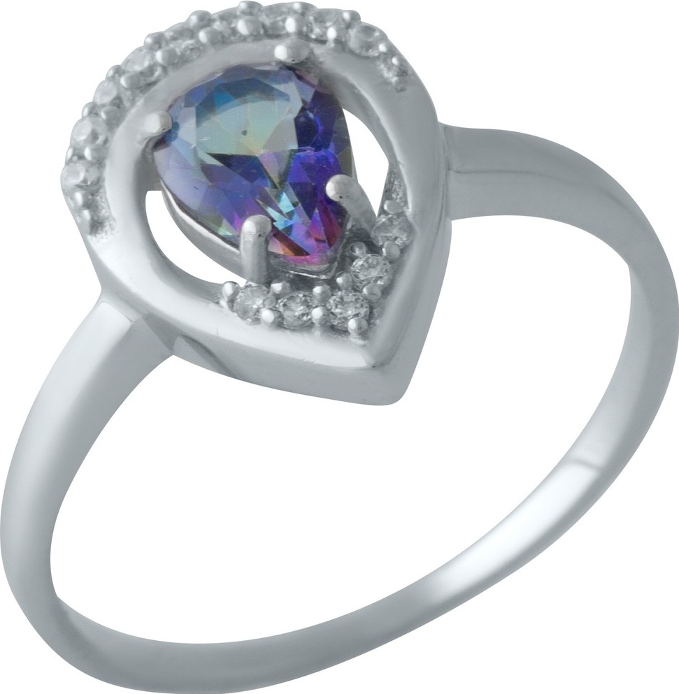

Серебряное кольцо SilverBreeze с натуральным мистик топазом 2004226 18 размер, 18 размер