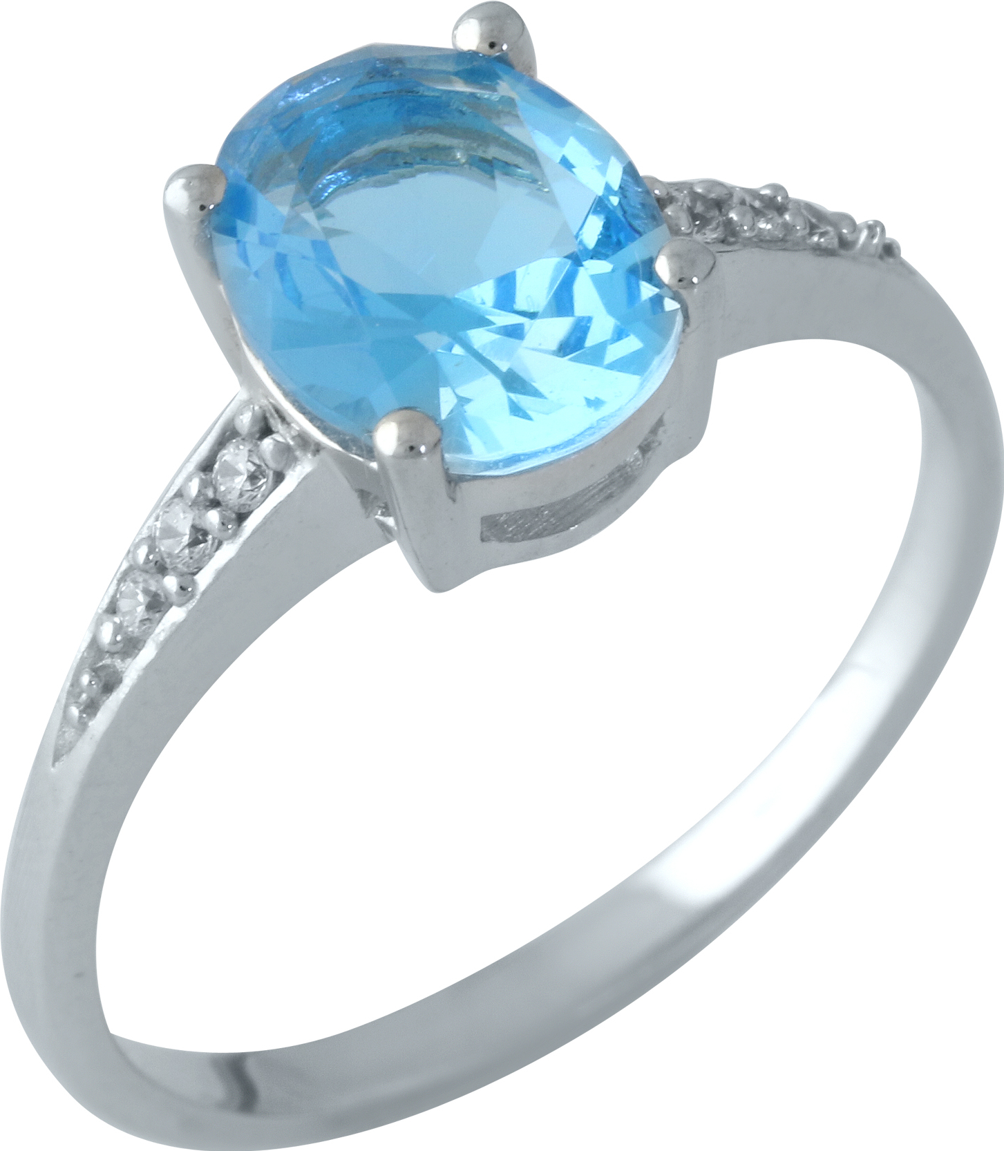 

Серебряное кольцо SilverBreeze с аквамарином nano 1957943 17 размер, 17 размер