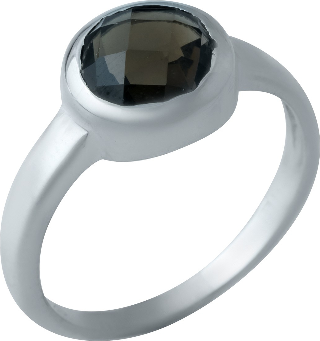 

Серебряное кольцо SilverBreeze с натуральным раухтопазом димчатим кварцем 1924938 18 размер, 18 размер