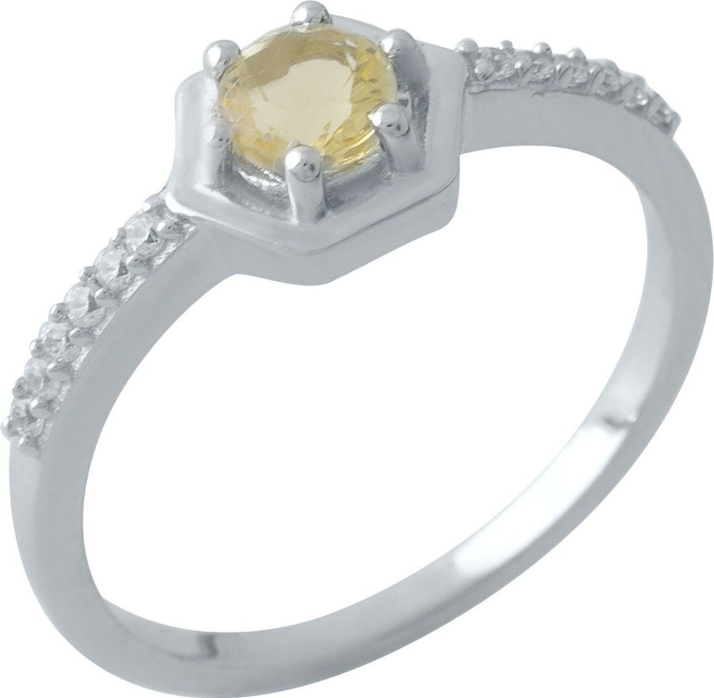 

Серебряное кольцо SilverBreeze с цитрином nano 1970683 18.5 размер, 18.5 размер