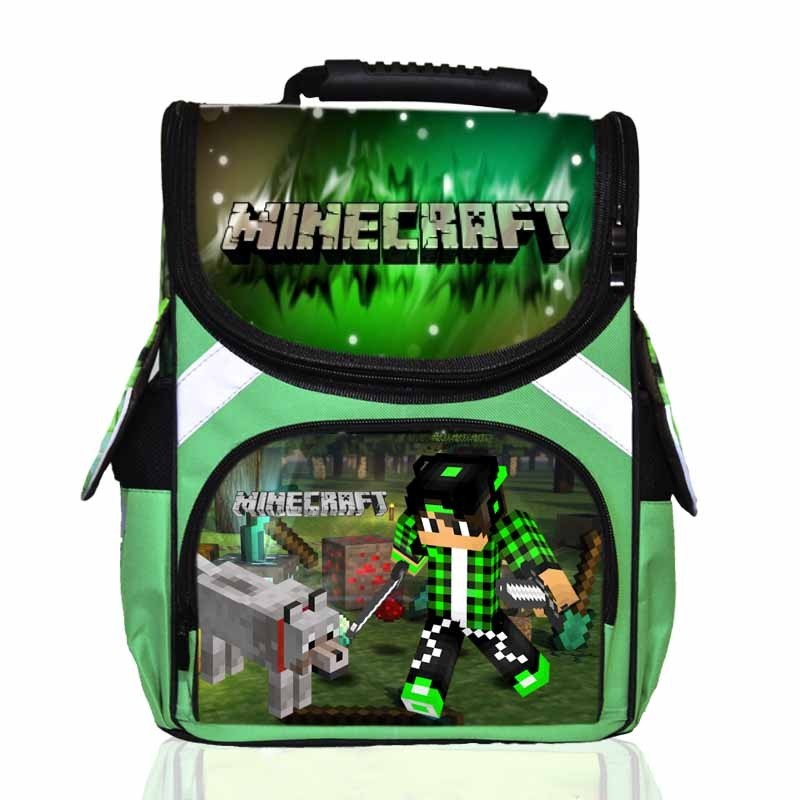 

Рюкзак школьный Ортопедический Ранец AIDA для мальчиков Майнкрафт Minecraft зеленый (mn-23)