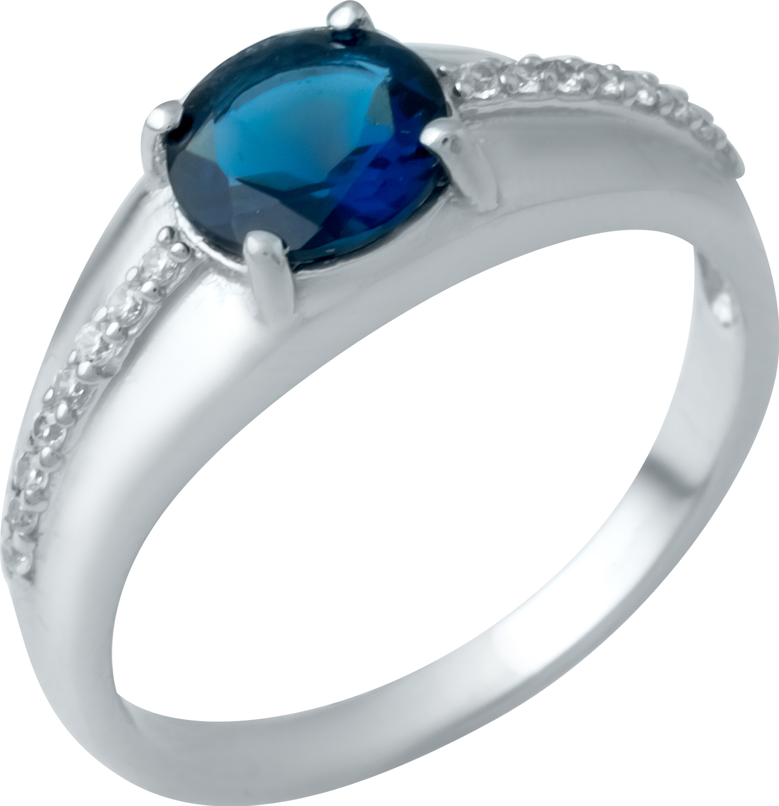 

Серебряное кольцо SilverBreeze с сапфиром nano 1946435 17 размер, 17 размер