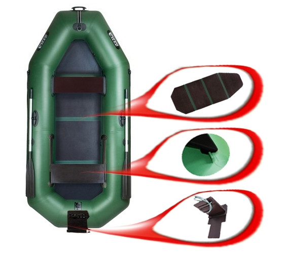 

Ладья ЛТ-270ЕВТ лодка надувная Ladya 270 с передвижным сиденьем, книжкой и транцем