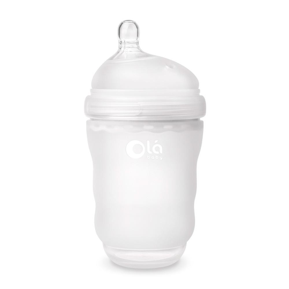 

Бутылочка силиконовая антиколиковая OlaBaby GentleBottle белый 240 мл