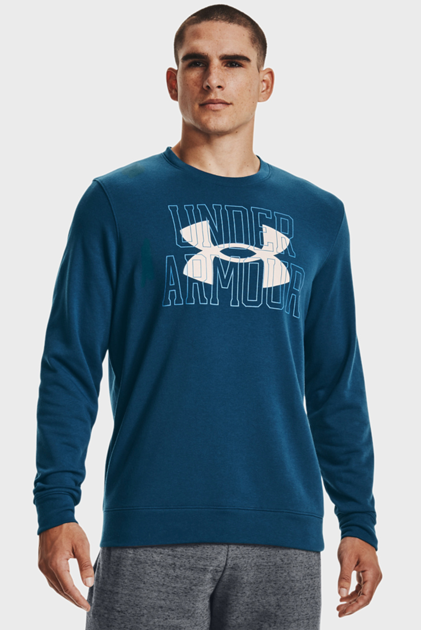 

Мужской синий свитшот UA Rival Terry Logo Crew Under Armour XXL 1370391-458